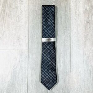 Alfani Men's Barley Grid Tie. Black.